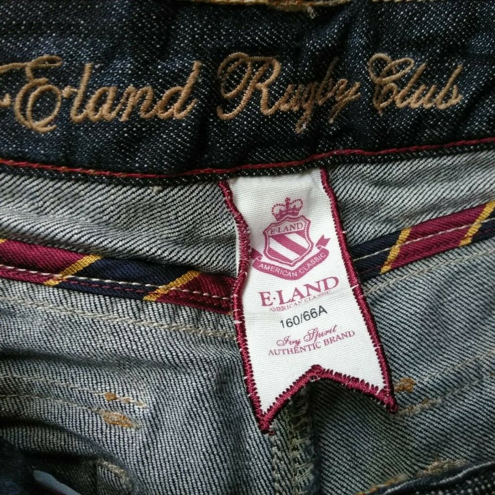 E-LAND Rugby Club Low Rise Slim BootCut Jeans - Picture 3 of 10